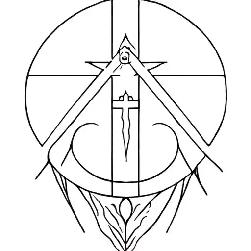 Jesus Christ Gemotric Line And Circle