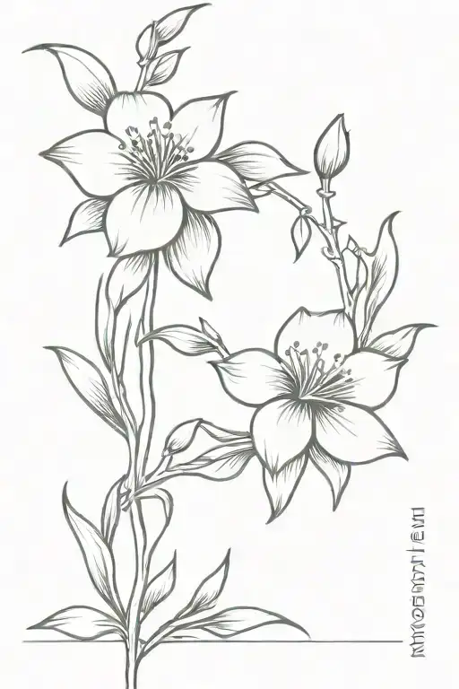 Vertical Floral Tattoo With Philipines Sun And July Birth Flower