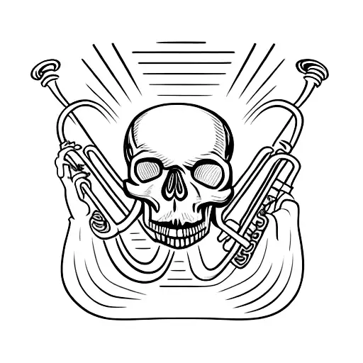 Skull With A Trumpet