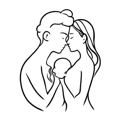 Mother And Child Silhouette Son