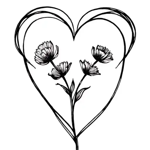 Anker Mama Daughter Son Pusteblume Heart Made Of Stone