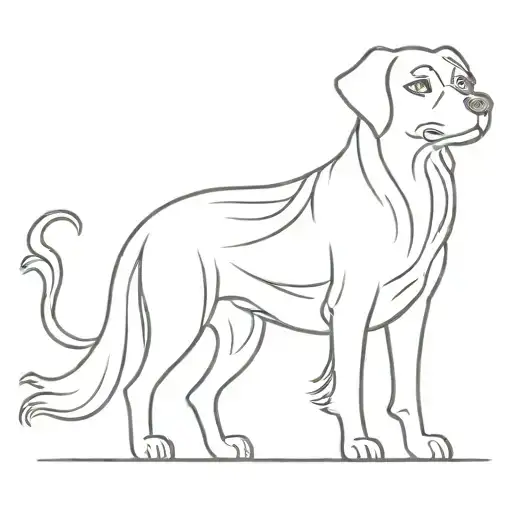 Outline Of Pecineese Dog