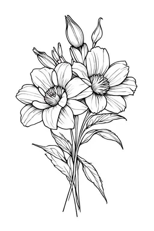 Daisy Daffodil Gladiolus Rose Flower Bouquet