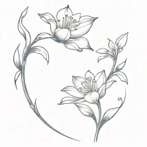 Dragon Sword Butterfly Water Lily Of The Valley Flowers