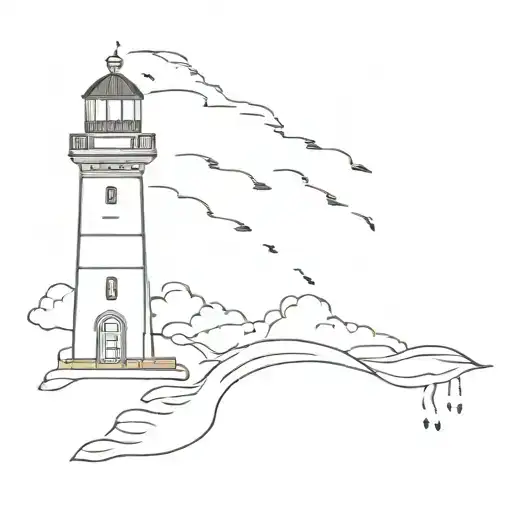 Lighthouse Surrounded My Rain