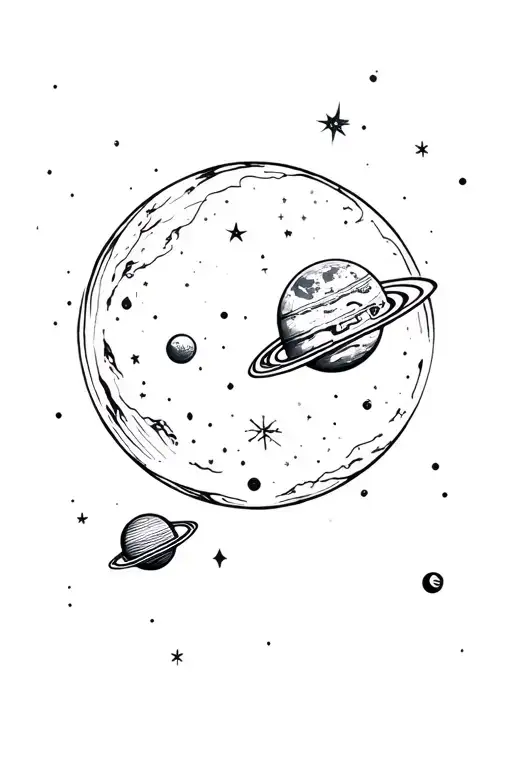 Monochromatic Space Themed