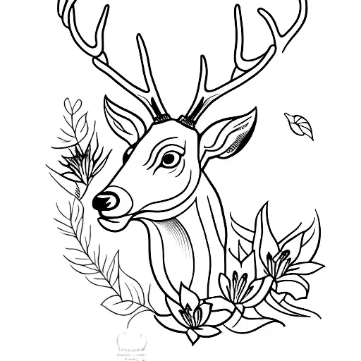 Deer Silhouet With The Name Lily