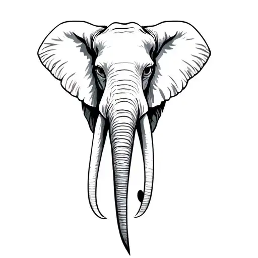 Elephant Head Looking Forward