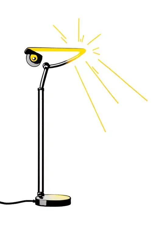 Minimalist Desklamp The Light Beam Yellow Eye