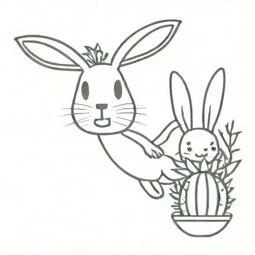 Cactus And Rabbit