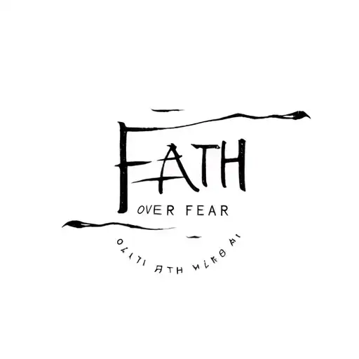 Faith Over Fear With Japanese Style Background