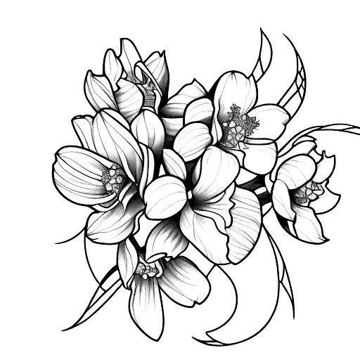 Violet And Dafodil Vine