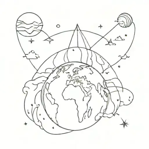 Planet Earth Worshiping Money Falling