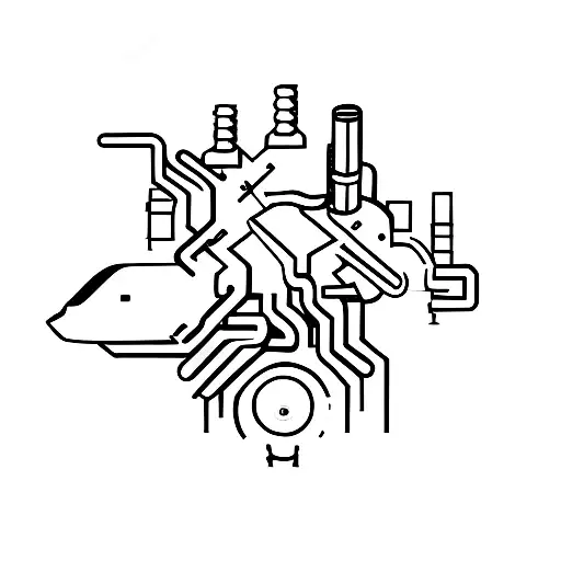 An Abstract Representation Of A Manufacturing Assembly Line