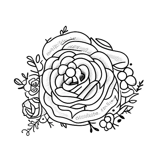 A Bouquet Of Flowers With The Stem Forming The Word Dad