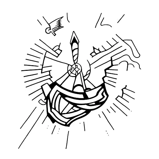 A Minimalist Tattoo Of A Broken Window Symbolizing Revenge