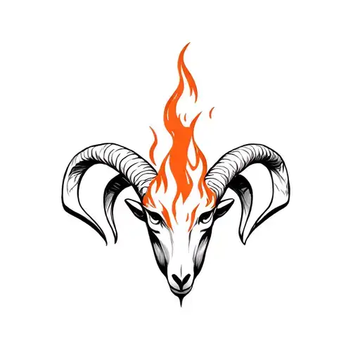 Fire With Ram Horns