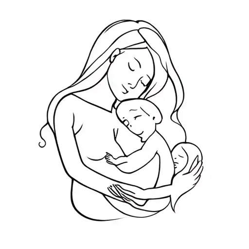 A Mother And Her Baby