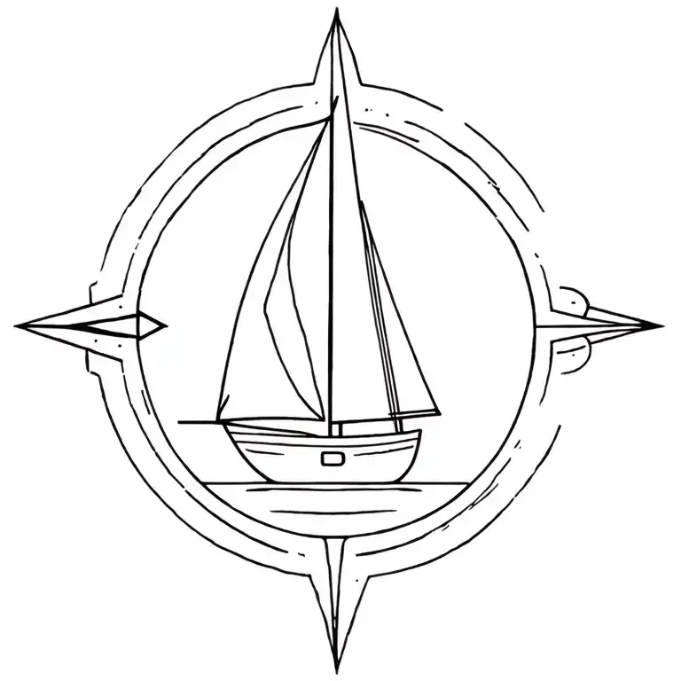 Sailboat And Compass