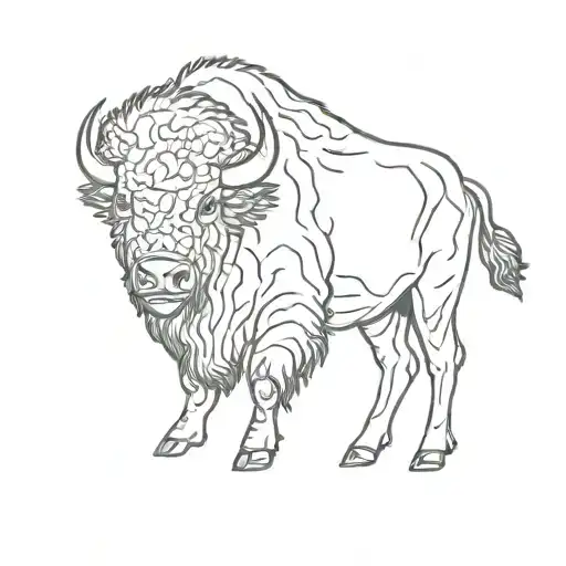 Bison Outline