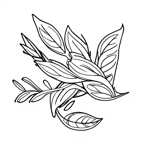 Bluebird On Vine Of Sage Leaves With Horseshoe In Background