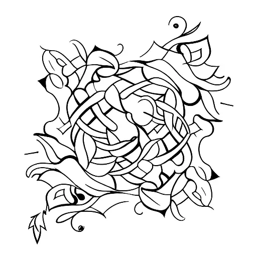 An Elegant Minimalist Tattoo Of A Cherry On Fire