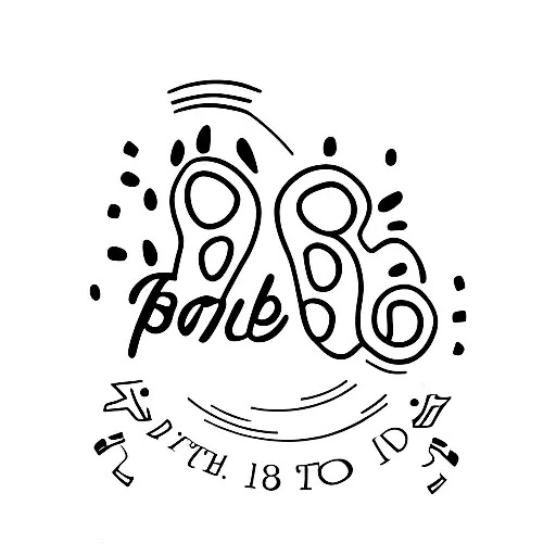 Baby Footprint With Name And Date Of Birth