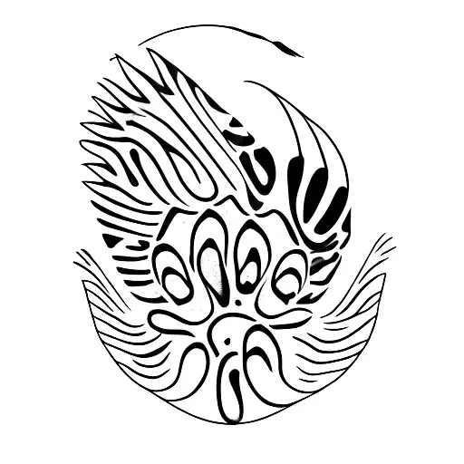 Hawk Feather Lying On A Snow Leopard Paw Print