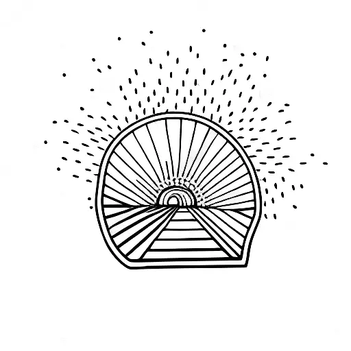 Sunrise With Shooting Star Minimalist