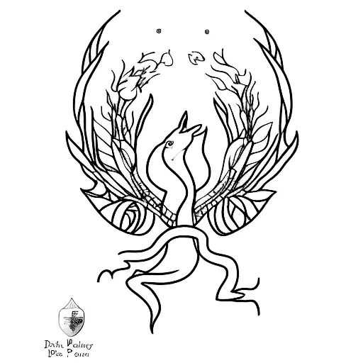 A Minimalist Tattoo Of A Doe Patronus Representing Severus Snape's Love For Lily Potter