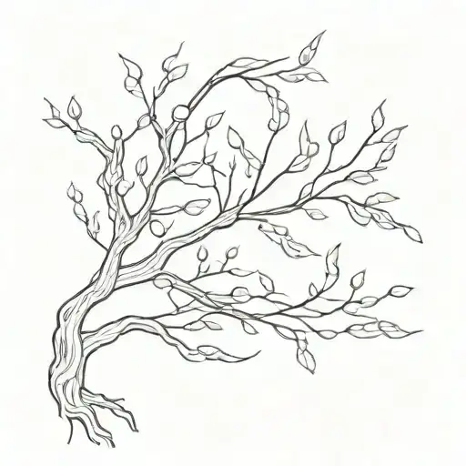 Angel Wing Tree Branches Forming Its Wings