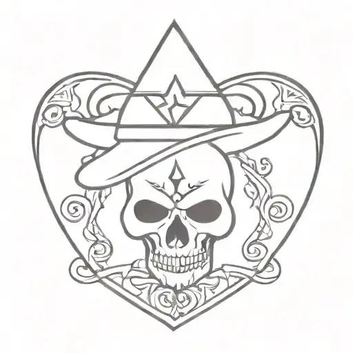 Western With Skull And Ace Of Spades