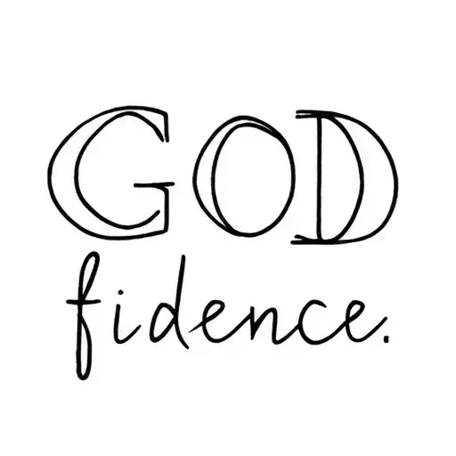 Small Quote 'God Fidence'