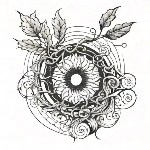 Black Hole With Vines Being Warped