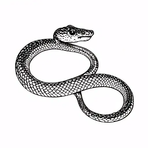 A Simple Sketch A Rattle Snake