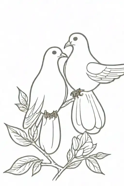 N&a With A Dove Holding A Olive Branch
