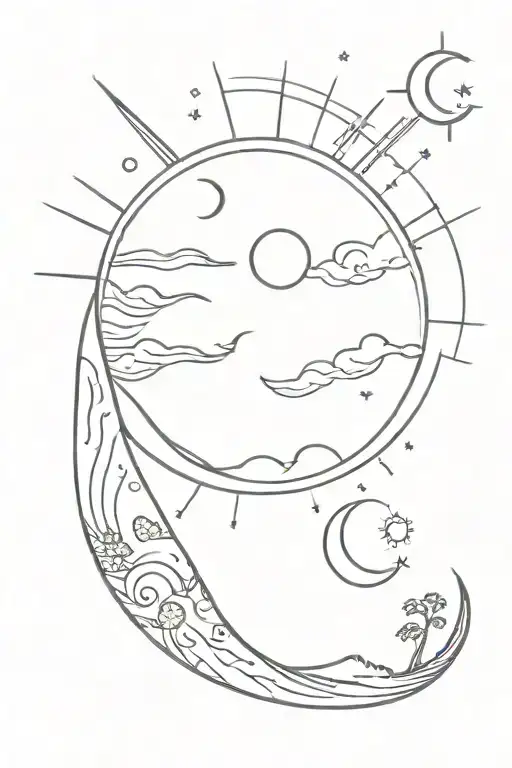 Nature And Sun Moon Destruction