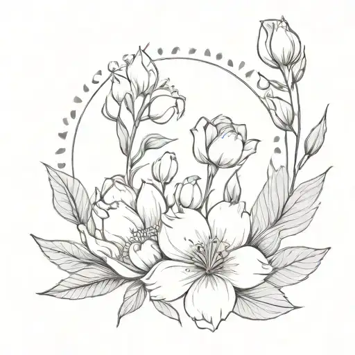 Lily Of The Valley Peony Gypsophila And Sunflower With Heart