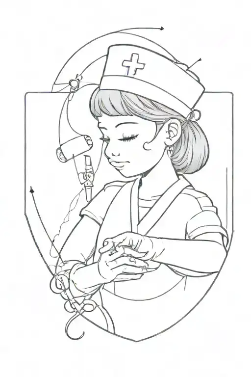 Nurse Stitching A Scar Cover