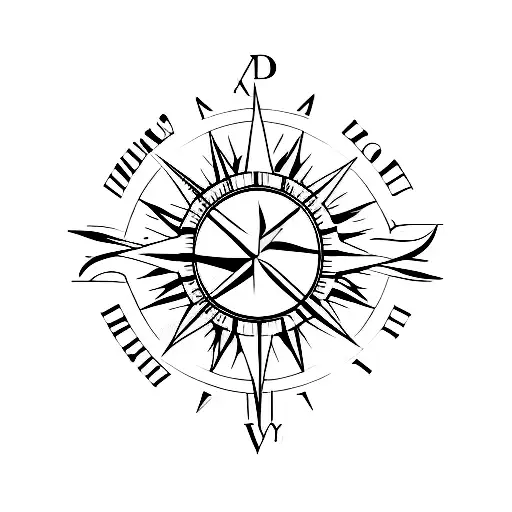 Minimalistic Compass Single Color