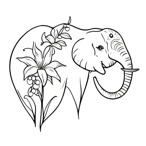Elephant And Lily Of The Valley Flower