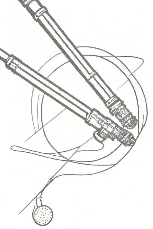 Lightsaber Crossed With Golf Club