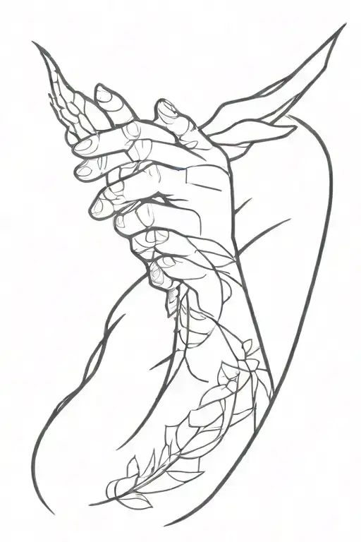 Gay Tattoo On Bicep Outline In Fine Line