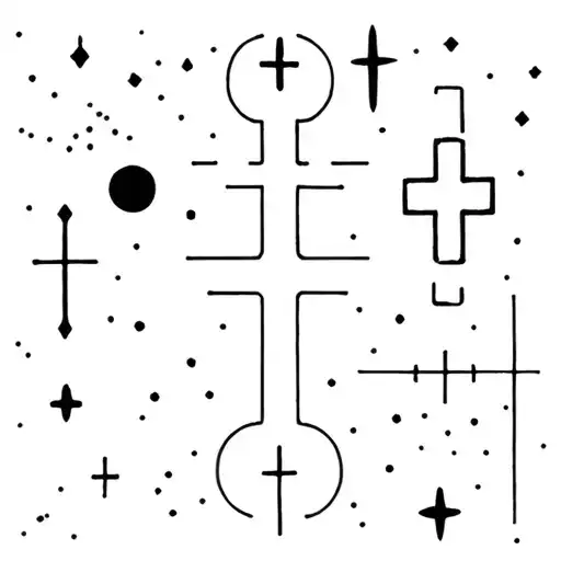 Outer Space Themed With Crosses