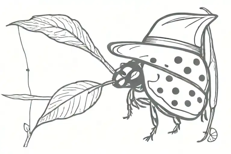 Ladybug Wearing A Fedora Hat
