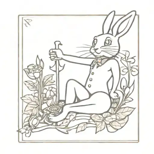 Bugs Bunny Magician Tarot Card