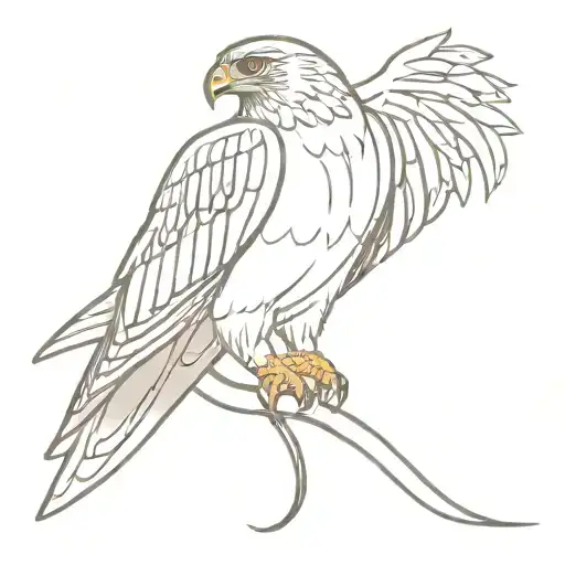 A Hawk Carrying A Snake