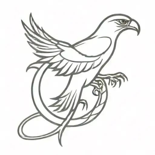 A Hawk Carrying A Snake Tattoo Sikh Khanda