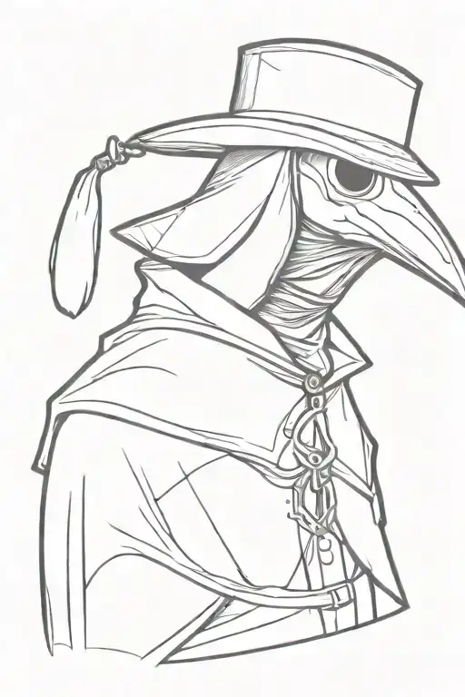 Plague Doctor With Black Cloak