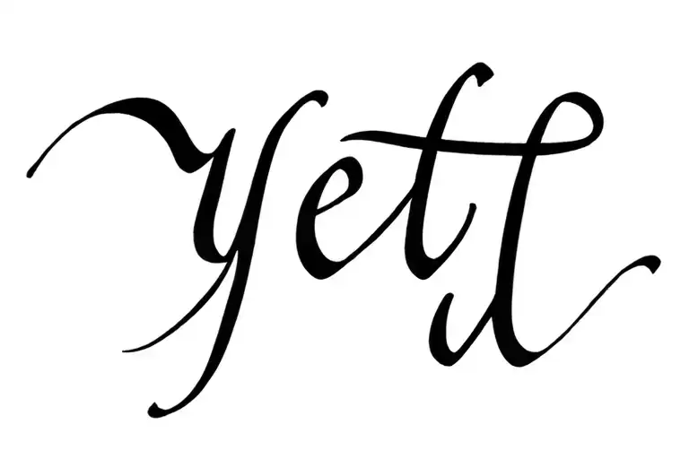 The Word Yet Old English Font Script